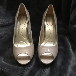 Beige high heels